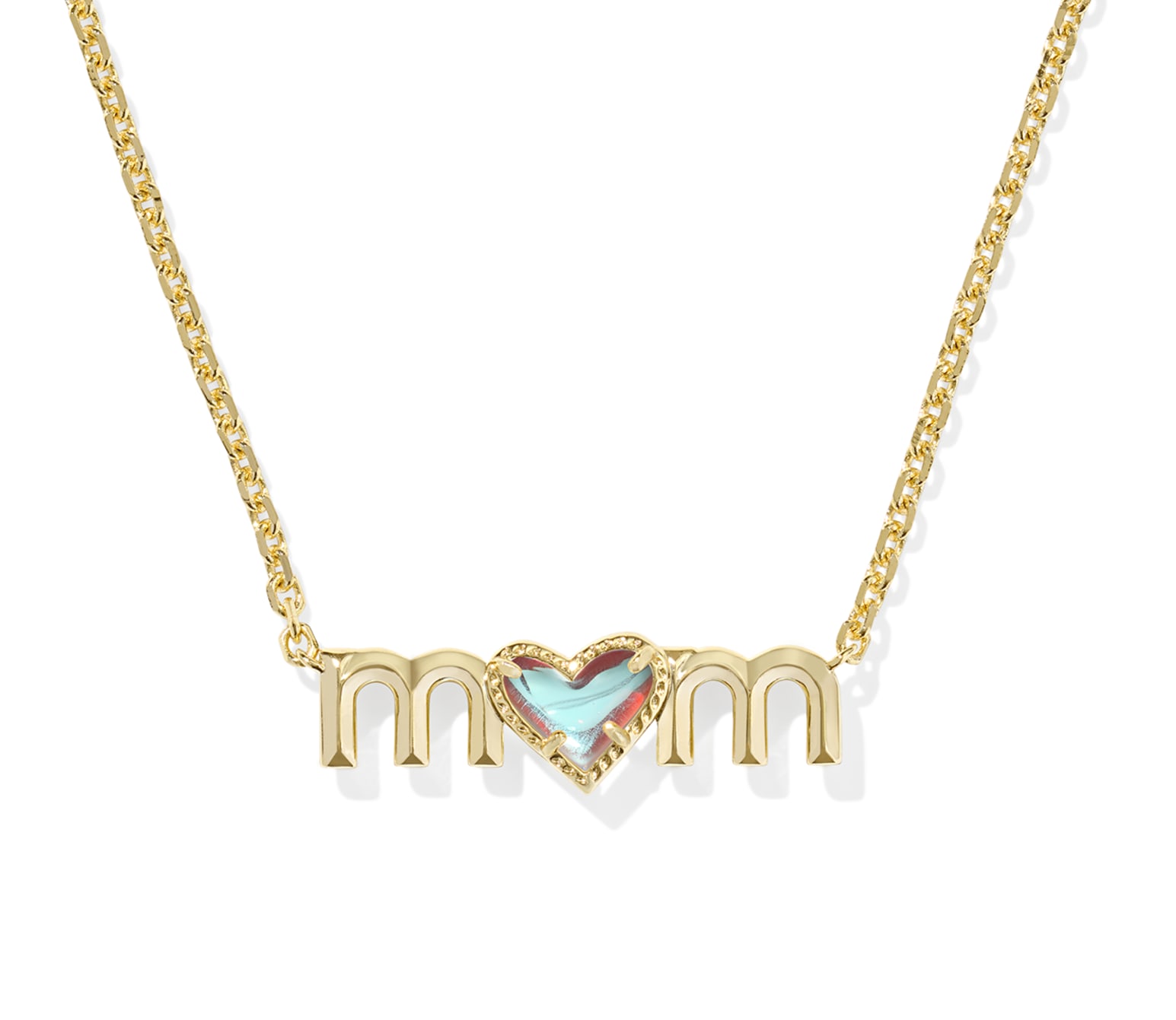 Ari Heart Mom Pendant Necklace