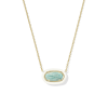 Elisa Enamel Frame Short Pendant Necklace