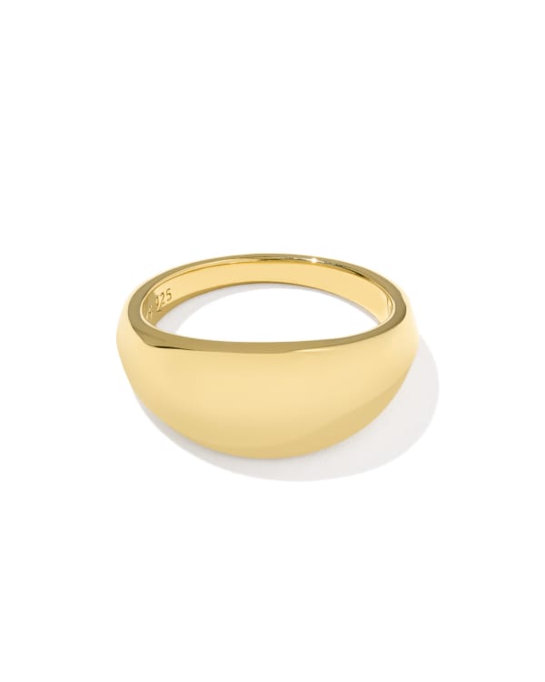 Alani 18k Gold Vermeil Metal Band Ring