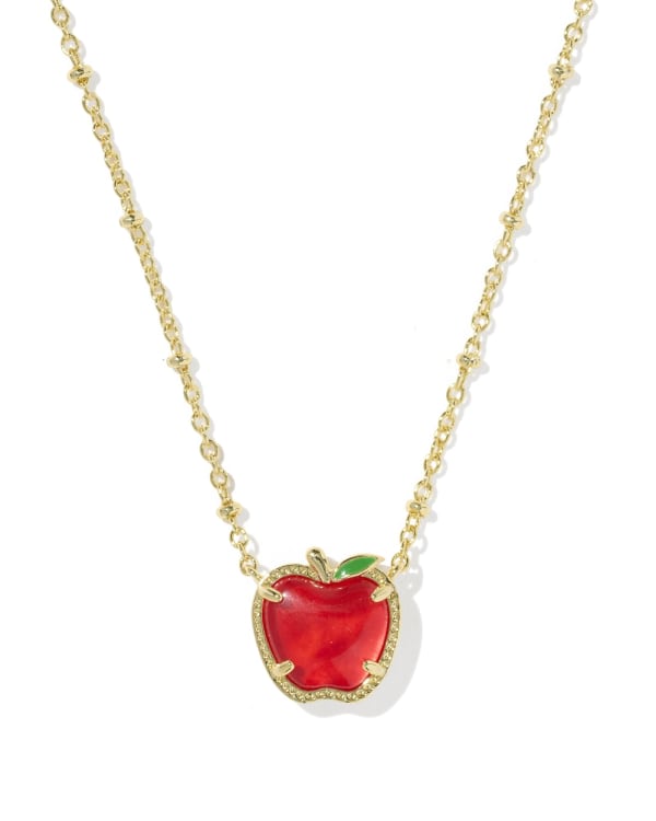 Apple Gold Short Pendant Necklace