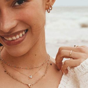 1 ct Lab Grown White Diamond Audrey Pendant Necklace in 14k Yellow Gold - alternate view