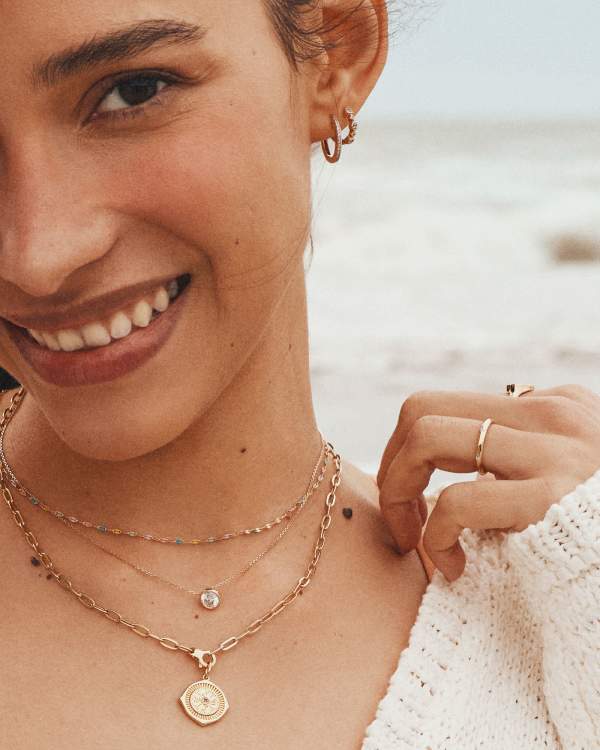 1 ct Lab Grown White Diamond Audrey Pendant Necklace in 14k Yellow Gold - alternate view