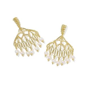 Gabriella Gold Pearl Statement Earrings