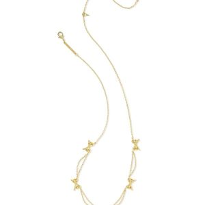 Bow Gold Strand Necklace - alternate view