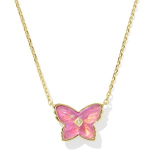 Brinley 18k Gold Vermeil Butterfly Stone Necklace