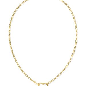 Bristol 18k Gold Vermeil Heart Pendant Necklace in White Topaz