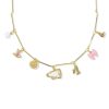 Cheer Gold Charm Necklace