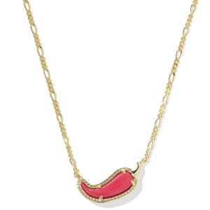 Chili Pepper Gold Short Pendant Necklace