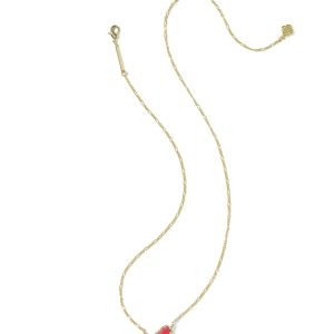 Chili Pepper Gold Short Pendant Necklace - alternate view