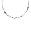 Courtney Silver Enamel Link and Chain Necklace