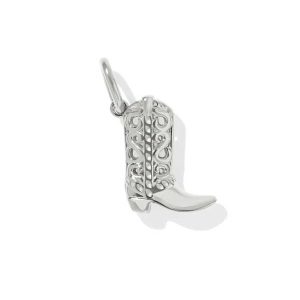 Cowboy Boot Accent Charm in Sterling Silver