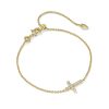 Cross Gold Crystal Delicate Chain Bracelet