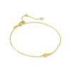 Cross Inline Bracelet in 18k Gold Vermeil