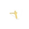 Cross Single Stud Earring in 18k Gold Vermeil