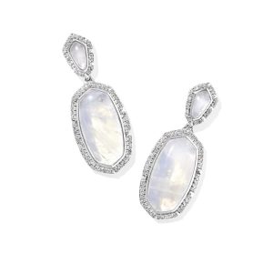 Dani 14k White Gold Statement Earrings
