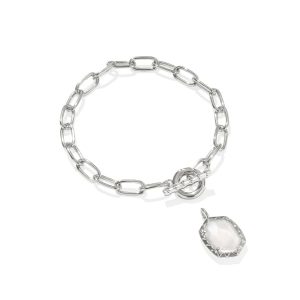Daphne Convertible Silver Link and Chain Bracelet - view 2