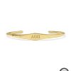 Alpha Omicron Pi 18k Yellow Gold Vermeil Davie Cuff Bracelet
