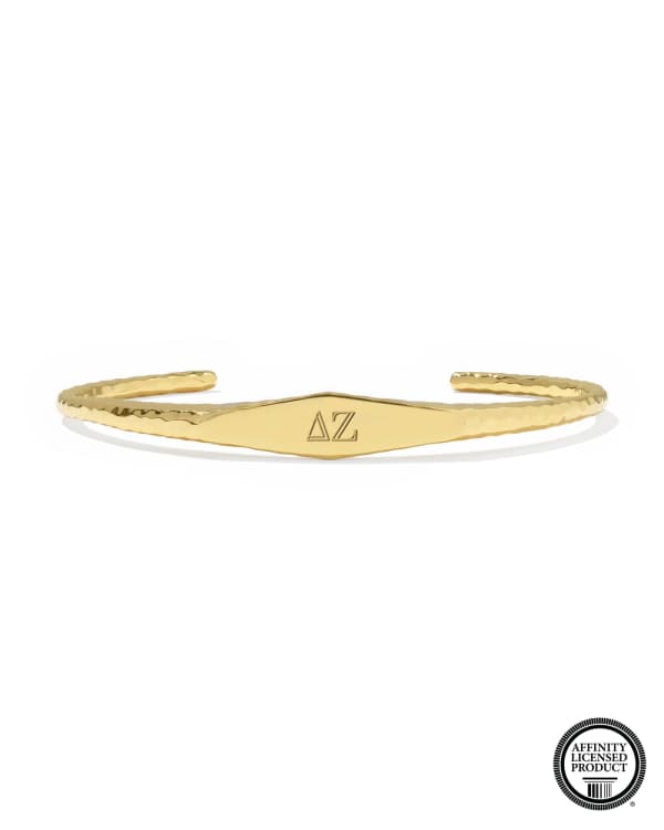 Delta Zeta 18k Yellow Gold Vermeil Davie Cuff Bracelet