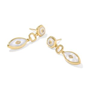 Davie 18k Gold Vermeil Stone Drop Earrings