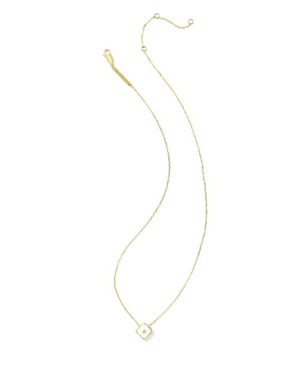 Dira 18k Gold Vermeil Carved Stone Pendant Necklace - alternate view
