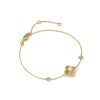 Dira Pearl Topaz 18k Gold Vermeil Delicate Chain Bracelet