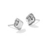 Dira Sterling Silver Small Metal Stud Earrings