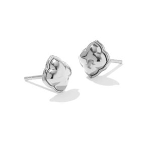 Dira Sterling Silver Small Metal Stud Earrings