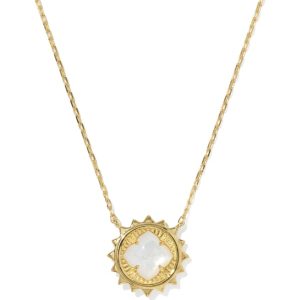 Dira Sun 18k Gold Vermeil Stone Short Pendant Necklace