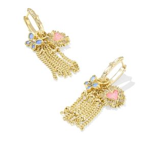 Dolly Parton x Kendra Scott Ari Heart Butterfly Gold Huggie Earrings