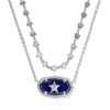 Elisa Silver Dallas Multi Strand Necklace