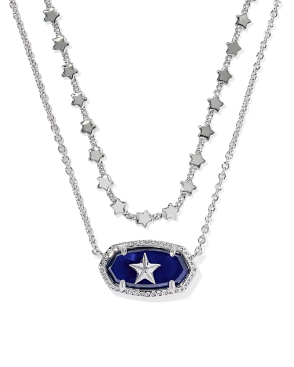 Elisa Silver Dallas Multi Strand Necklace