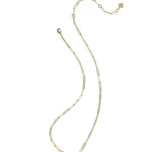 Elisa Enamel Frame Gold Paperclip Necklace - alternate view