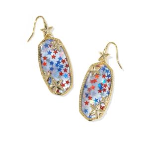 Elle Multi Star Gold Drop Earrings