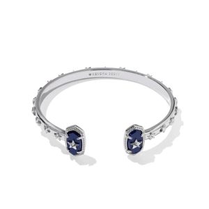 Elton Silver Star Cuff Bracelet - view 2