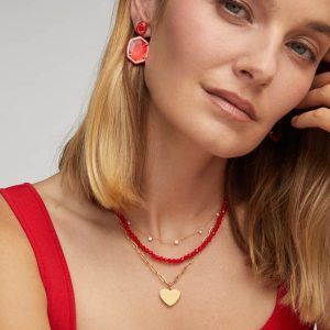 Emery Gold Beaded Strand Necklace - alternate view