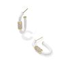Emery Gold Enamel Hoop Earrings