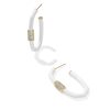 Emery Gold Large Enamel Hoop Earrings