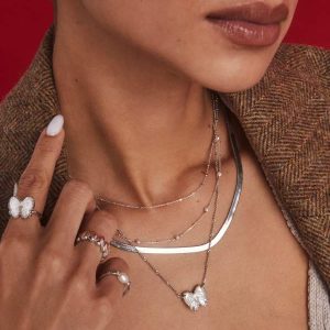 Emmaline Sterling Silver Strand Necklace in Freshwater Cultured Pearl - alternate view