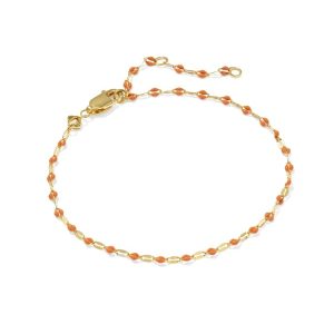 Enamel Mirror 18k Gold Vermeil Chain Bracelet