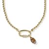 Football Gold Metal Strand Necklace