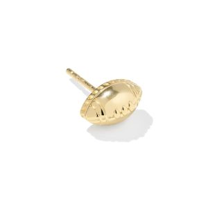Football 18k Yellow Gold Vermeil Single Stud Earring