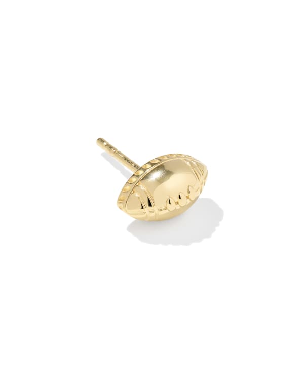 Football 18k Yellow Gold Vermeil Single Stud Earring
