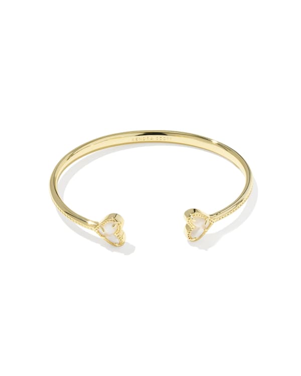 Framed Ari Heart Gold Cuff Bracelet - view 2
