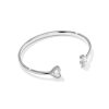 Framed Ari Heart Silver Cuff Bracelet