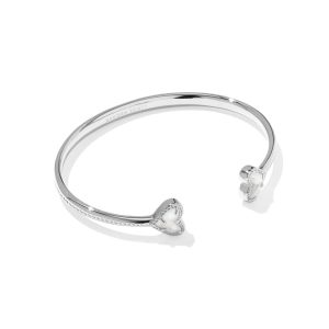 Framed Ari Heart Silver Cuff Bracelet