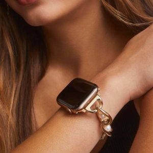 Giselle Gold Tone Stainless Steel Watch Band - view 2