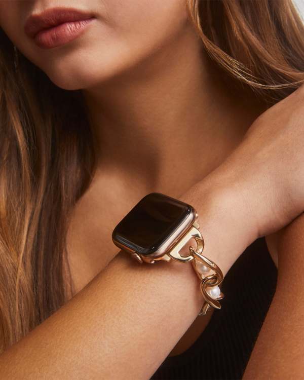 Giselle Gold Tone Stainless Steel Watch Band - view 2