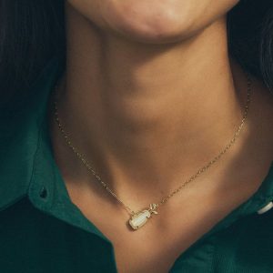 Golf Gold Short Pendant Necklace - alternate view