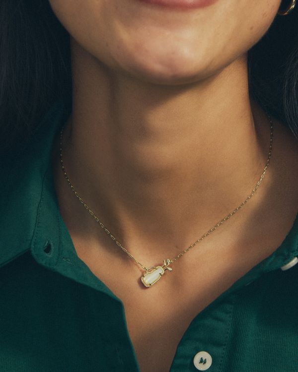 Golf Gold Short Pendant Necklace - alternate view