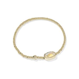 Grayson Gold Stretch Bracelet in Dichroic Glass